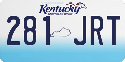 KY license plate 281JRT