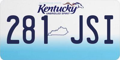 KY license plate 281JSI