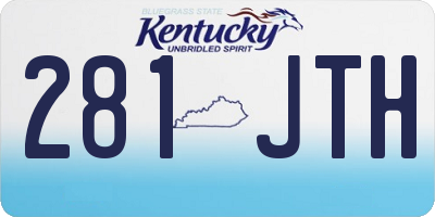 KY license plate 281JTH