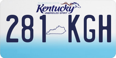 KY license plate 281KGH