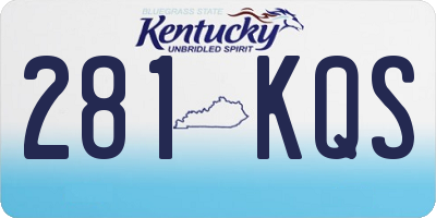 KY license plate 281KQS