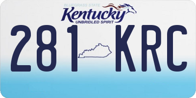 KY license plate 281KRC
