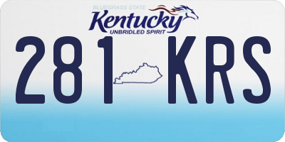 KY license plate 281KRS