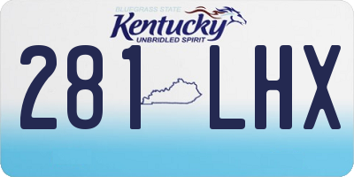 KY license plate 281LHX