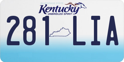 KY license plate 281LIA