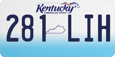 KY license plate 281LIH