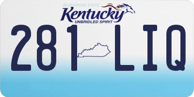 KY license plate 281LIQ