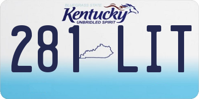 KY license plate 281LIT