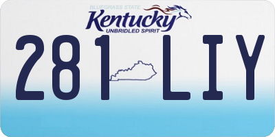 KY license plate 281LIY