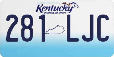 KY license plate 281LJC