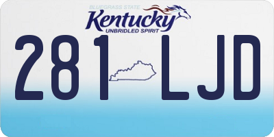 KY license plate 281LJD