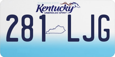 KY license plate 281LJG