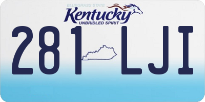 KY license plate 281LJI