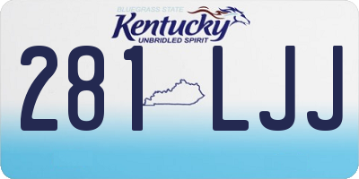 KY license plate 281LJJ