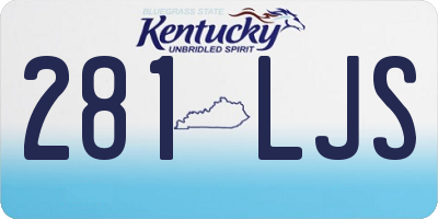 KY license plate 281LJS