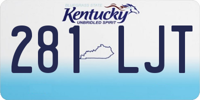 KY license plate 281LJT