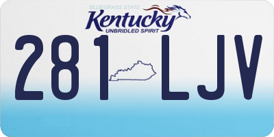 KY license plate 281LJV