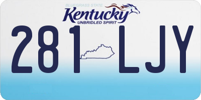 KY license plate 281LJY