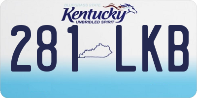 KY license plate 281LKB