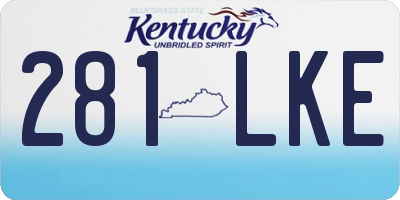 KY license plate 281LKE