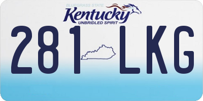 KY license plate 281LKG