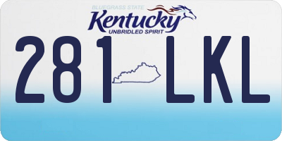 KY license plate 281LKL