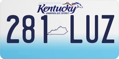 KY license plate 281LUZ