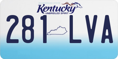 KY license plate 281LVA