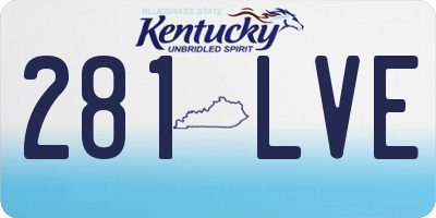 KY license plate 281LVE
