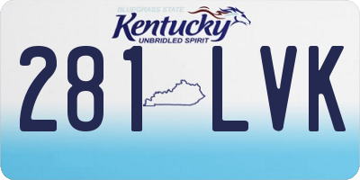 KY license plate 281LVK