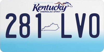 KY license plate 281LVO