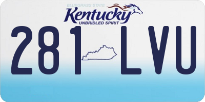 KY license plate 281LVU