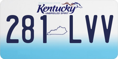 KY license plate 281LVV