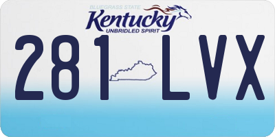 KY license plate 281LVX