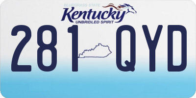 KY license plate 281QYD