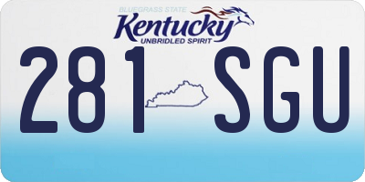KY license plate 281SGU