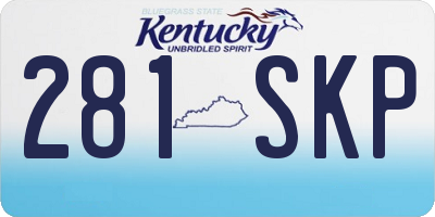 KY license plate 281SKP