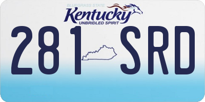 KY license plate 281SRD