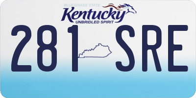 KY license plate 281SRE