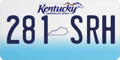 KY license plate 281SRH