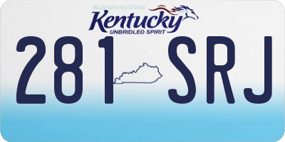 KY license plate 281SRJ