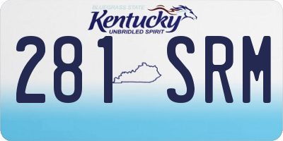 KY license plate 281SRM