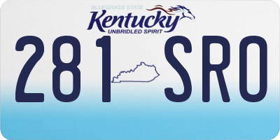 KY license plate 281SRO