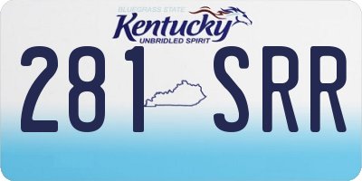 KY license plate 281SRR