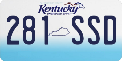 KY license plate 281SSD