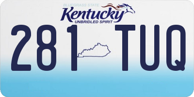 KY license plate 281TUQ