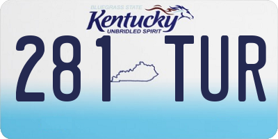 KY license plate 281TUR