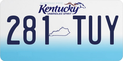 KY license plate 281TUY