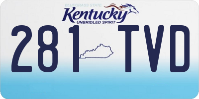 KY license plate 281TVD