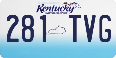 KY license plate 281TVG